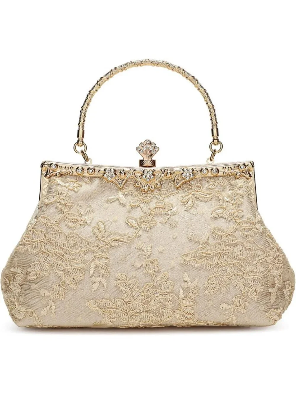1920s Vintage Floral Embroidery Clutch Purse | Elegant Evening Handbag for